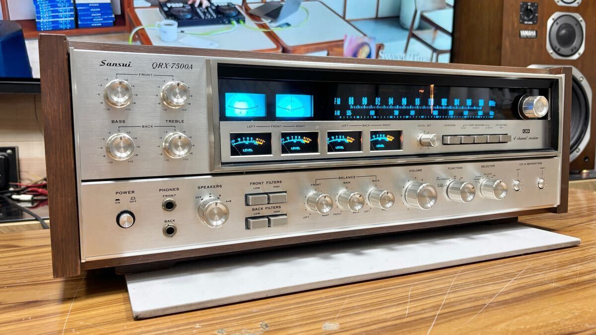 SANSUI サンスイ US SANSUI QRX-7500A ステレオレシーバー レシーバーアンプ プリメインアンプ LED メンテナンス品 ...