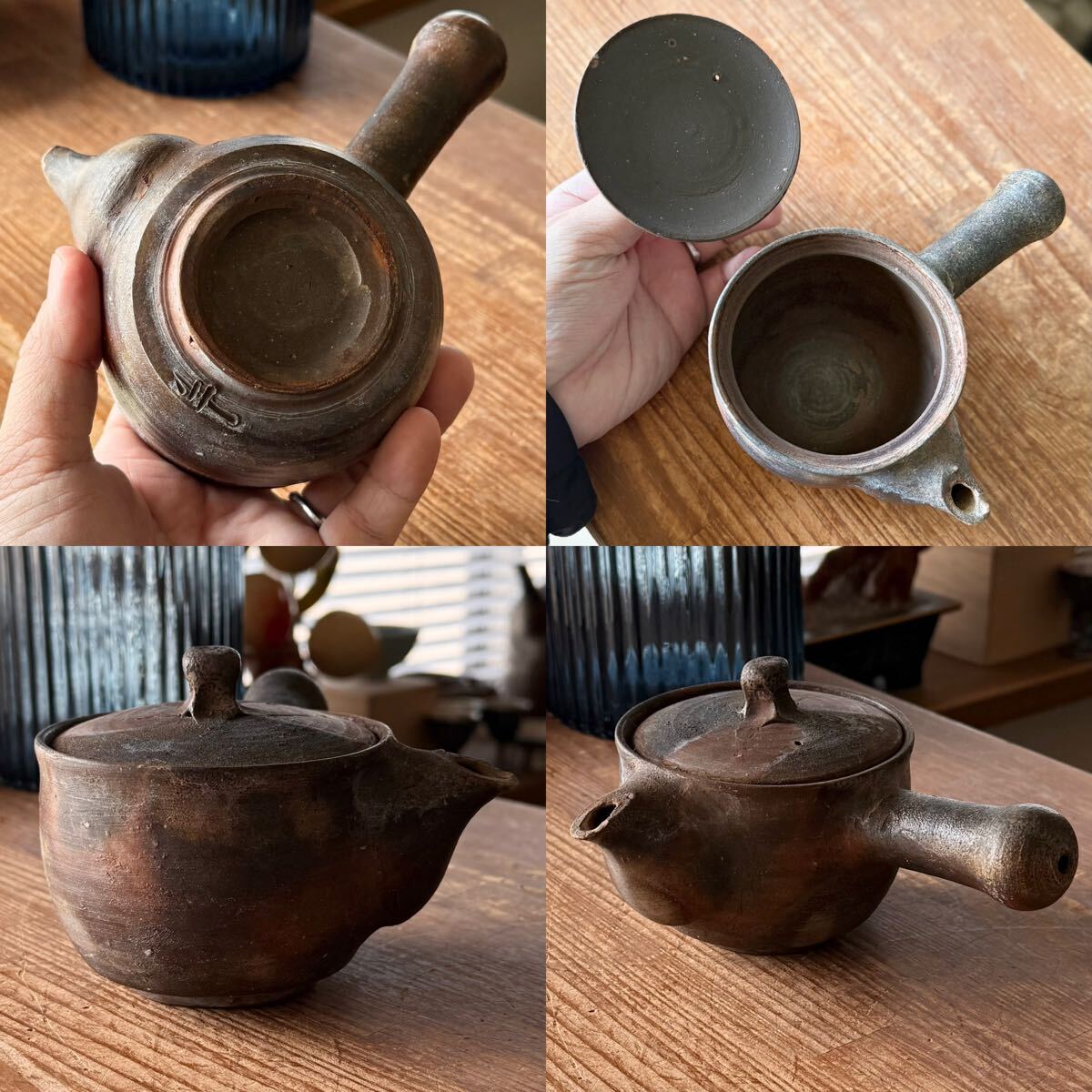 備前焼 宝瓶 煎茶道具　在銘　湯冷まし 煎茶道具 備前焼 南蛮手 宝瓶 急須 湯冷まし 在銘 時代物 極上品 初だし