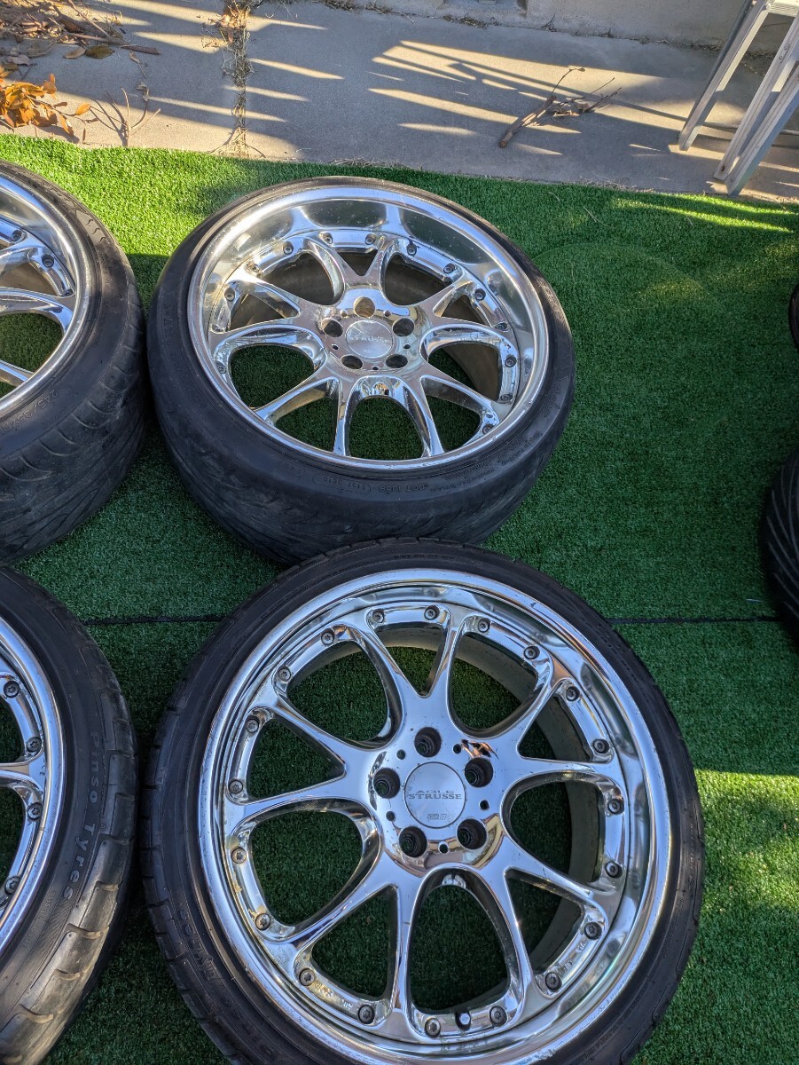 Strusse 絶版 SPEED STAR スピードスター SSR AGLE STRUSSE メッキ 19インチ エイグルストラッセ 9J +37 10J ...