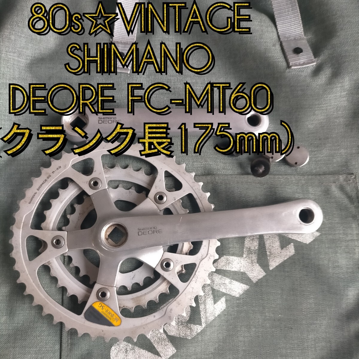 Pédalier Triple Vintage Shimano Deore FC-MT60 - 170 Mm - 74/110 BCD - VTT Années 80