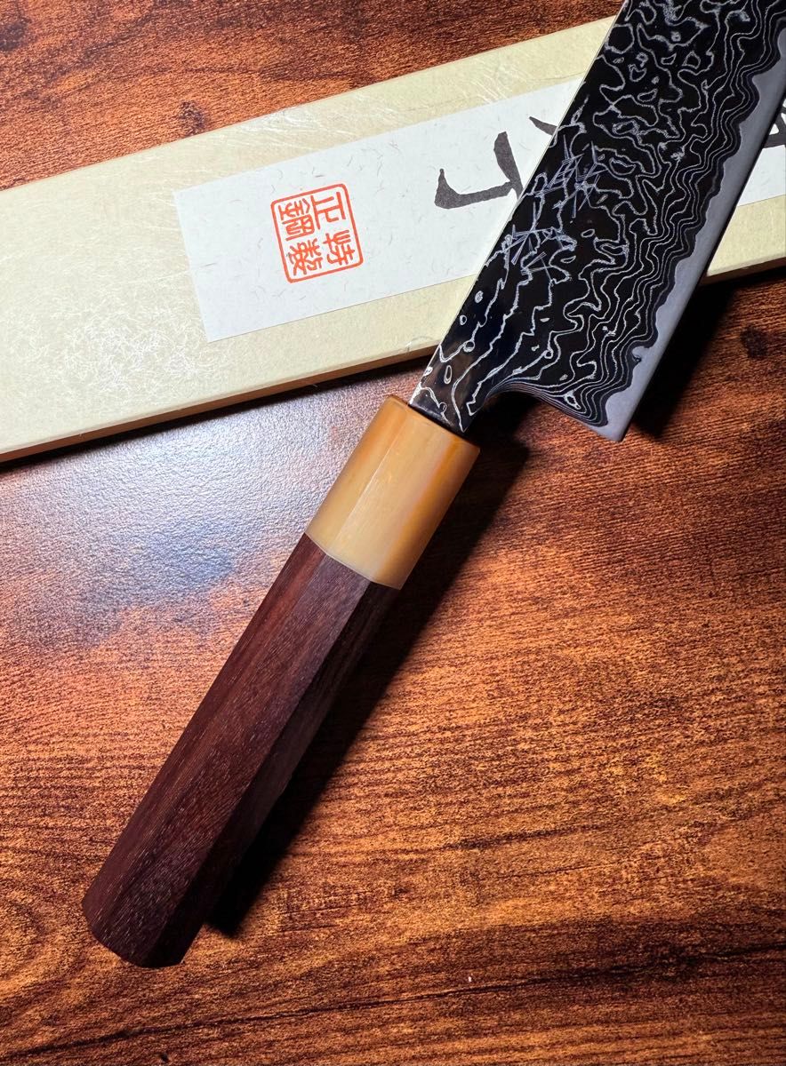 助松和牛刀包丁6寸VG10 ニッケルアマスカ紫檀白水牛八角柄| Buyee日本