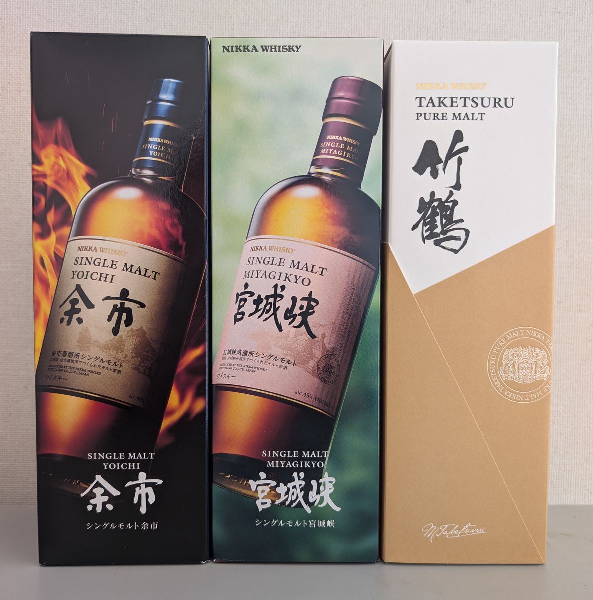 非売品　余市,宮城峡,竹鶴　 シングルモルト ウイスキー　50ml 4本セット 非売品 余市,宮城峡,竹鶴 シングルモルト ウイスキー 50ml 4本セット