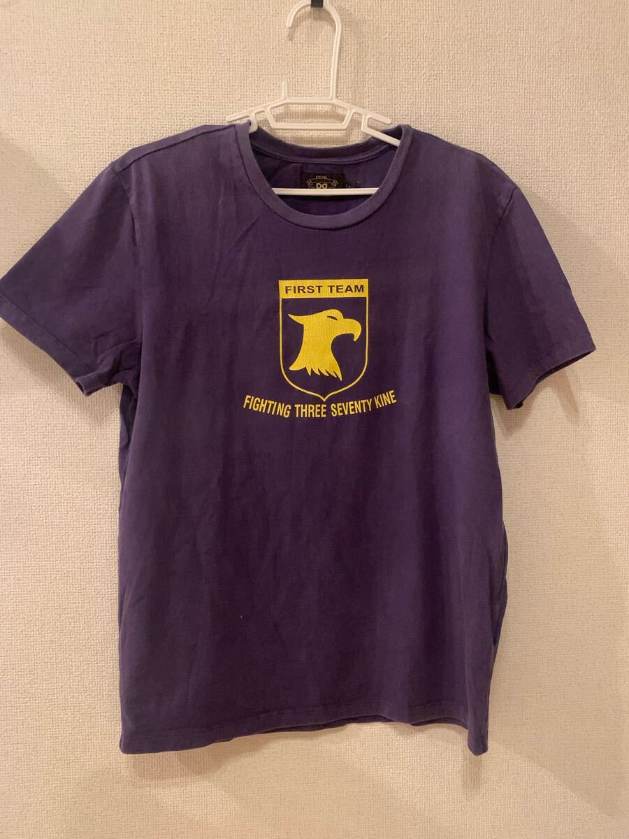 RRL DOUBLE RL ダブルアールエル ラルフローレン Tシャツ 茄子 紺 L ビンテージ Tシャツ 半袖Tシャツ 半袖 ネイビー 古着 ...