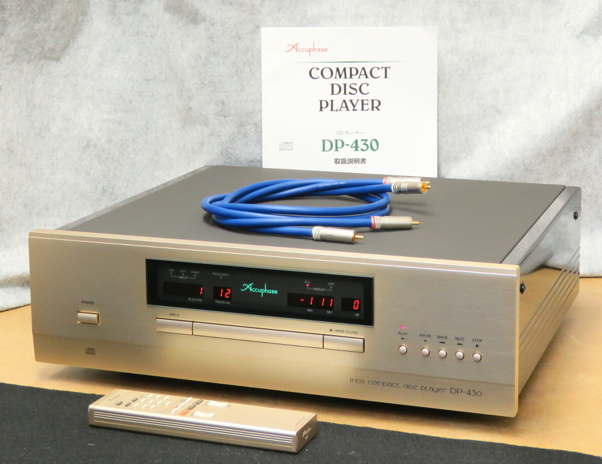 CDデッキ Accuphase DP-430 DAC4並列駆動「MDS変換方式D/Aコンバーター」 純正RCAケーブル・リモコン・取説あり ...