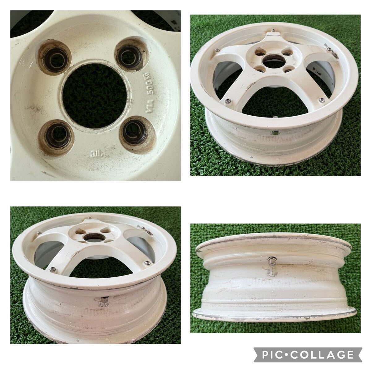 ★希少 RAYS レイズ CAL-CHOPPY 14インチ 100/4H ★14×5J +45 PCD100 4穴 ハブ:約65mm 4本 ...