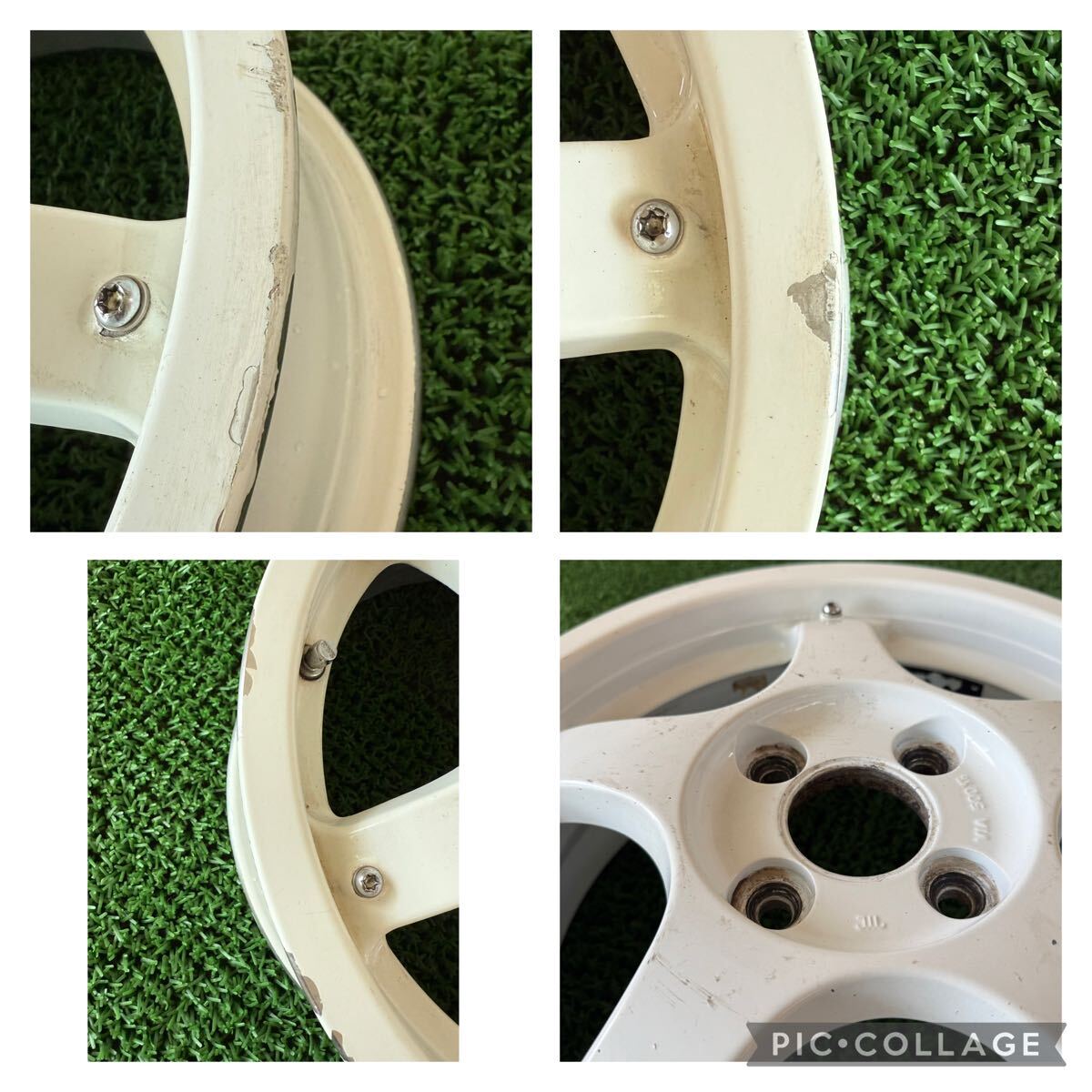★希少 RAYS レイズ CAL-CHOPPY 14インチ 100/4H ★14×5J +45 PCD100 4穴 ハブ:約65mm 4本 ...