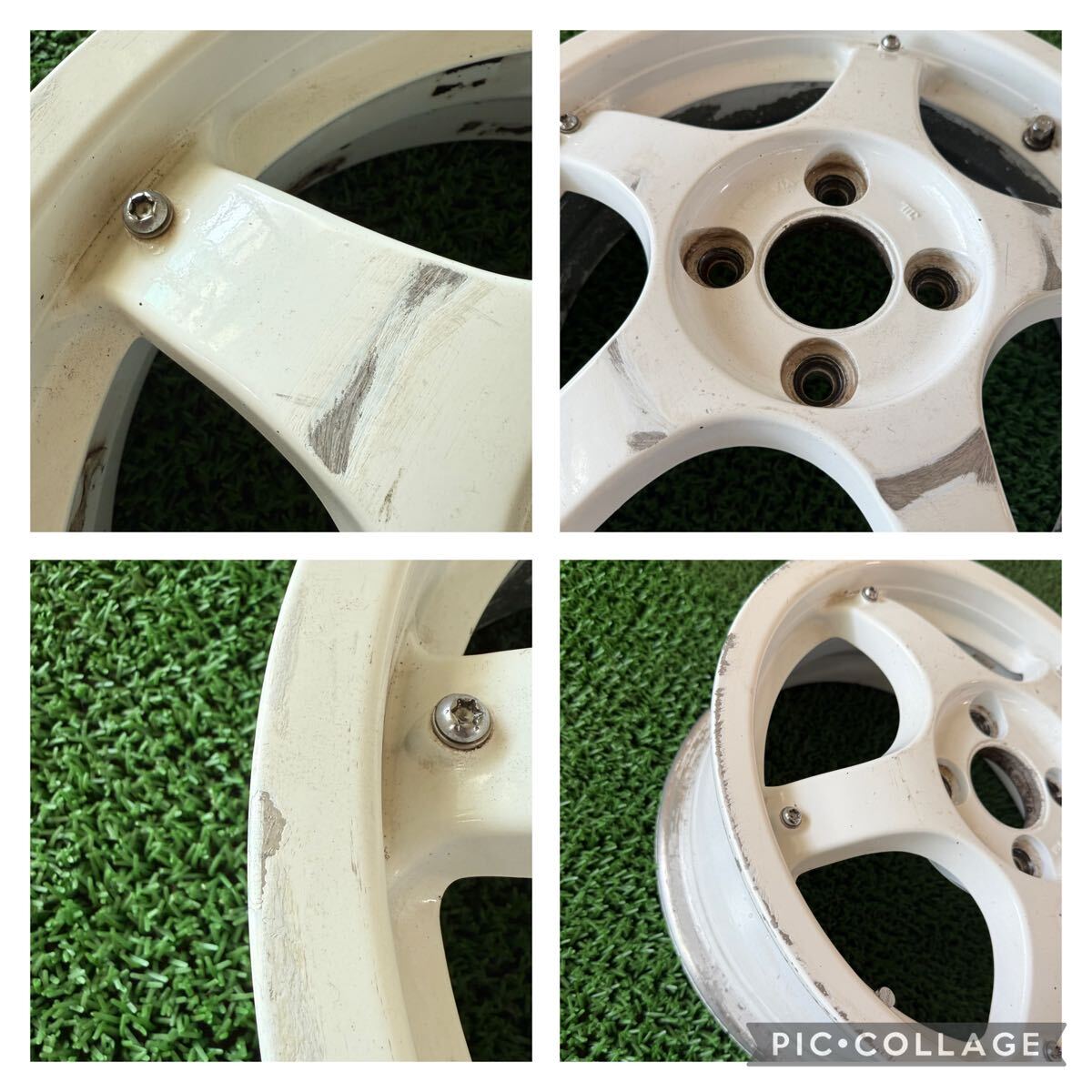 ★希少 RAYS レイズ CAL-CHOPPY 14インチ 100/4H ★14×5J +45 PCD100 4穴 ハブ:約65mm 4本 ...