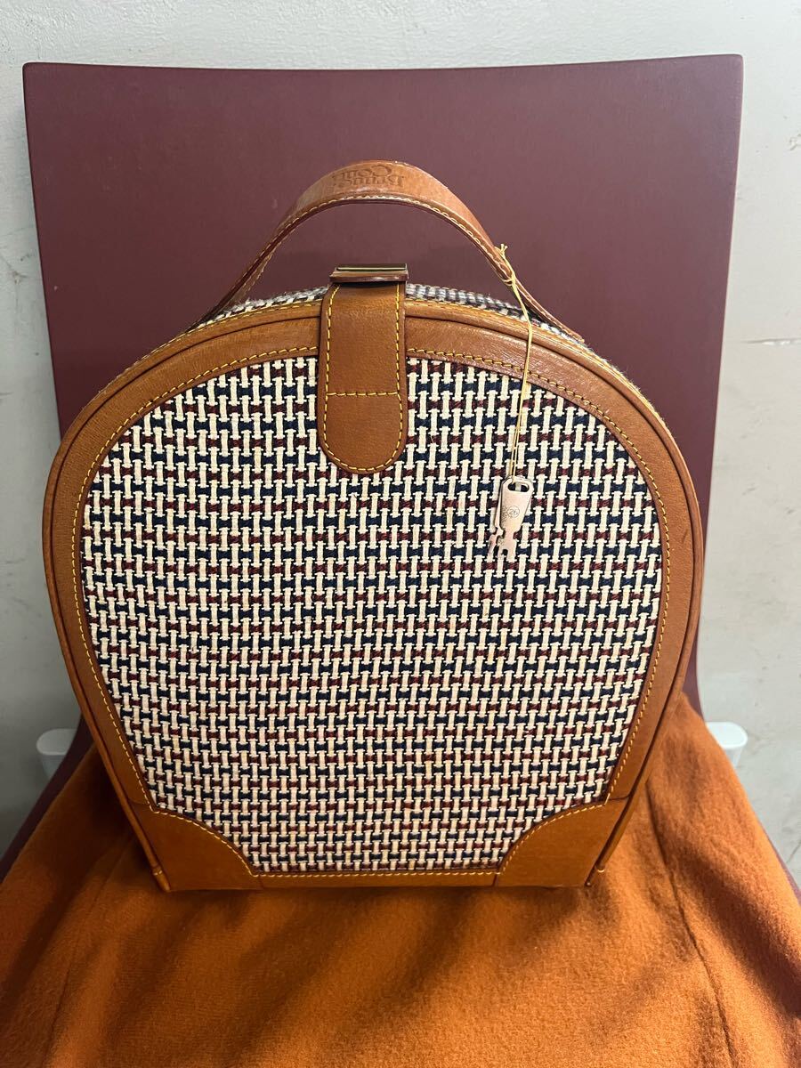 Bruno Contiブルーノ・コンティ ハンドバッグ ミニ トランク 鍵付き