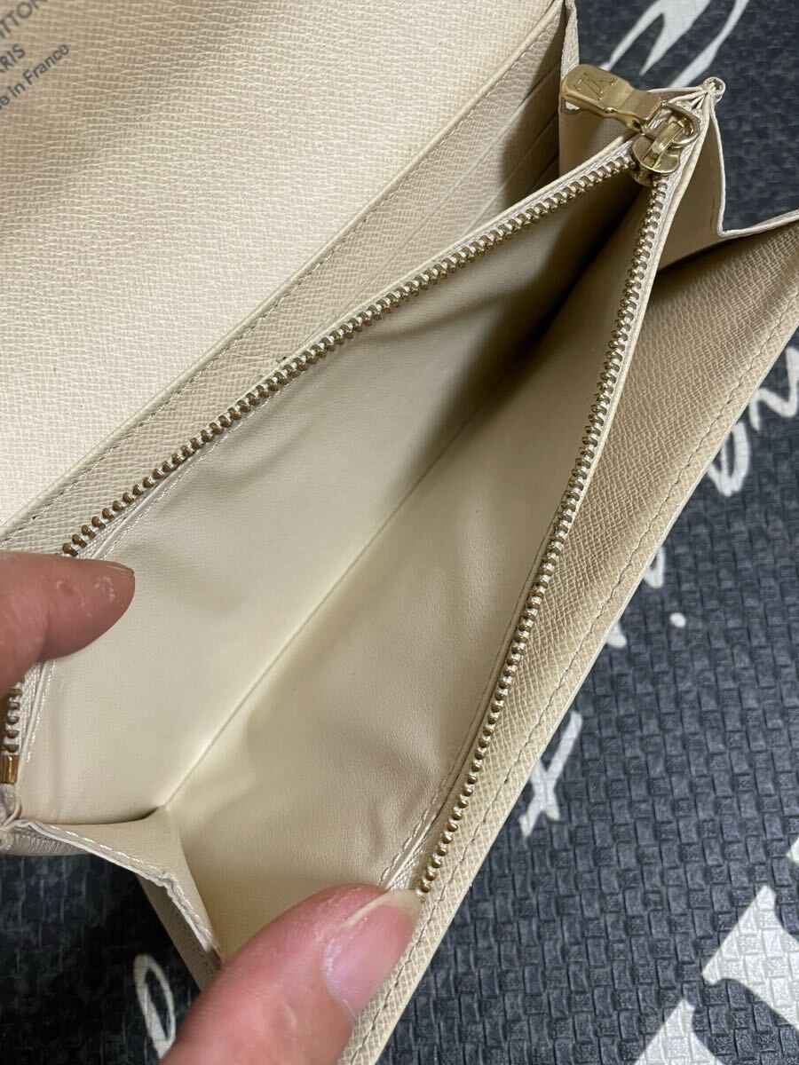 ルイヴィトン アズール ダミエ LOUIS VUITTON ポルトフォイユ 長