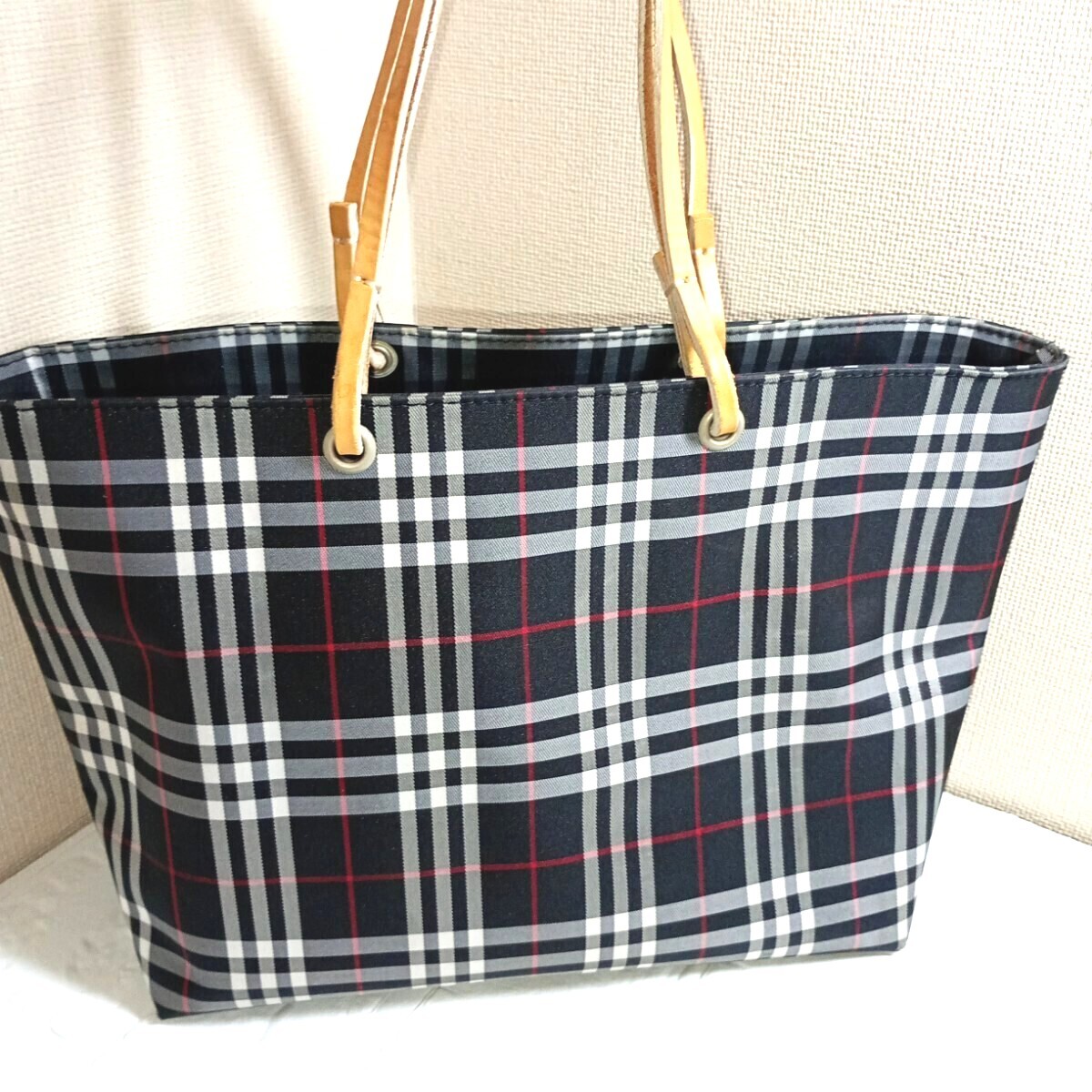 BURBERRY バーバリー トートバッグ ノバチェック×ブラウン