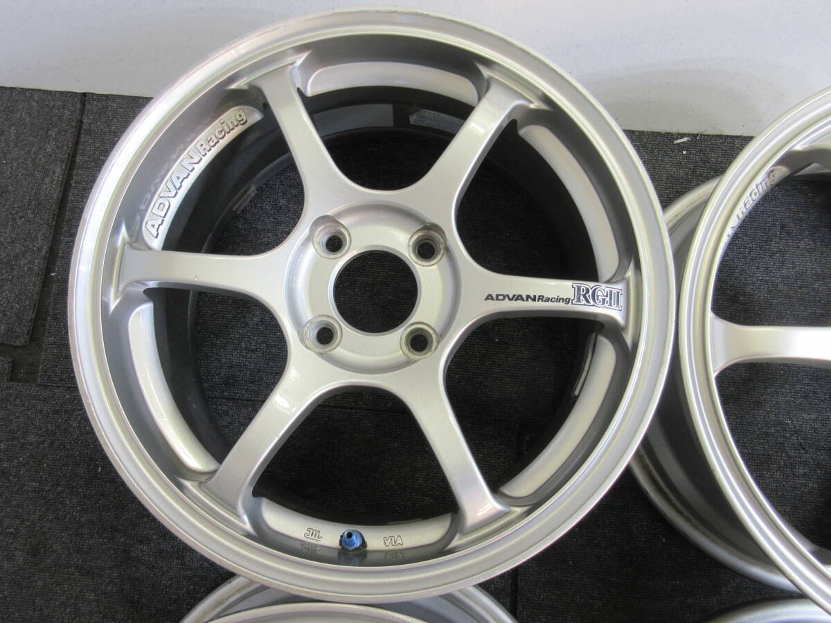G2811-12 ②★希少★軽量★YOKOHAMA ADVAN アドバン Racing RGII 4本セット★15インチ6.5JJ＋35 ...