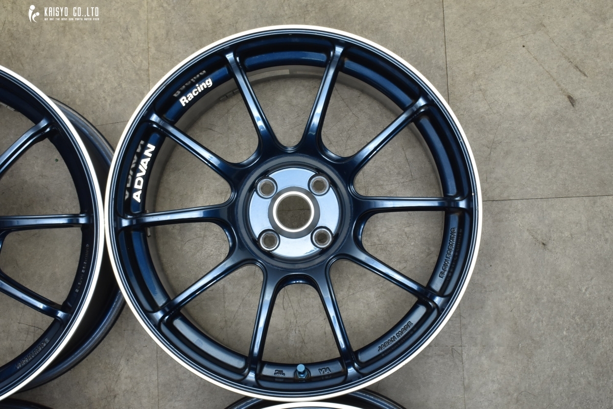 【希少 アバルトサイズ】ヨコハマ ADVAN Racing RZII 17in 7.5J +35 PCD98 4本セット インディゴブルー ...