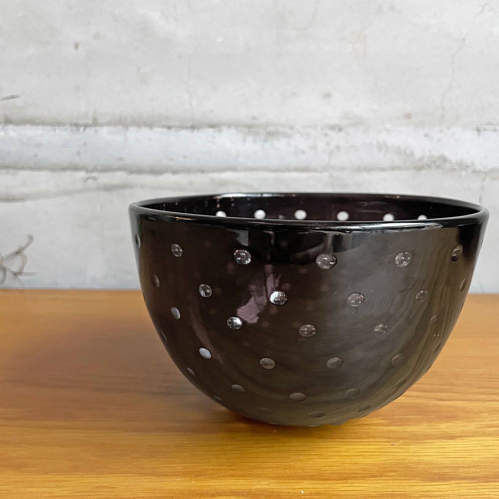♪ 辻和美 Kazumi Tsuji おはち 深 ツブツブ ガラスボウル 鉢 Φ15×9.5cm ファクトリーズーマー factory ...