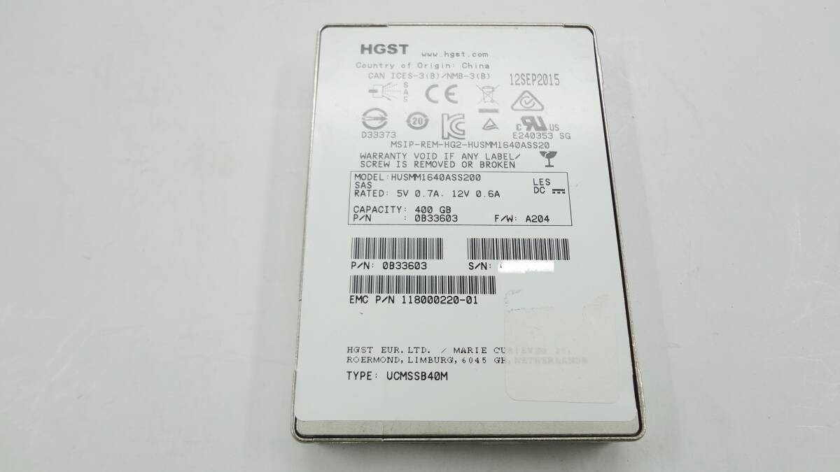 1円～ HGST HUSMM1640ASS200 2.5インチSSD 400GB SAS 中古動作品(F135) /【Buyee】 Buyee ...