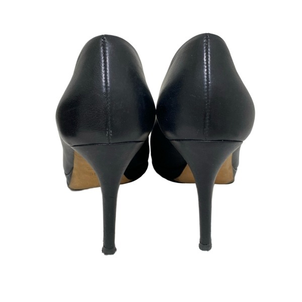 極美品 GUCCI グッチ フラットシューズ バレエシューズ パール 35 黒