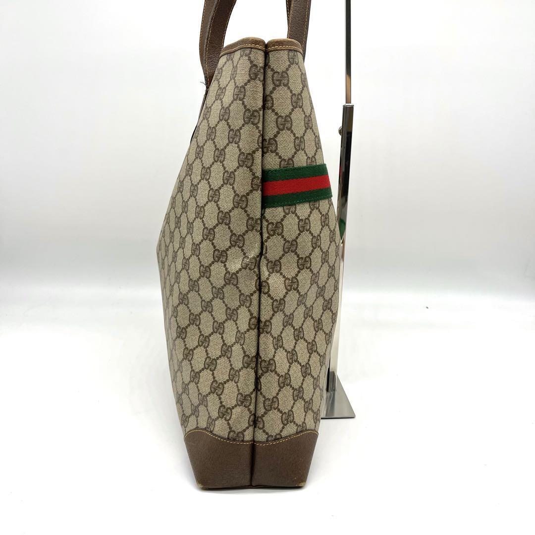 希少色 GUCCI トートバッグ マイクロGG シェリーライン PVC レザー