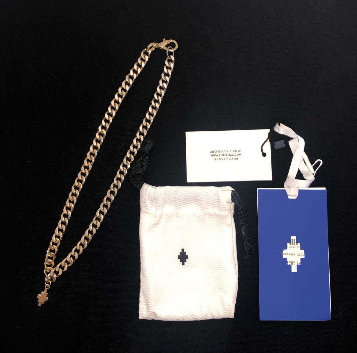 新品 正規 MARCELO BURLON County of Milan クロス チェーン 