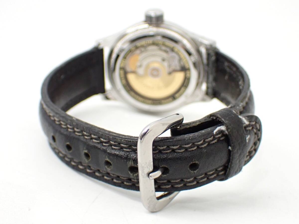 稼働品 1円~☆ORIS オリス AT/自動巻き メンズ腕時計 ビッグクラウン ポインターデイト 7482B スモセコ 黒文字盤 デイト ...