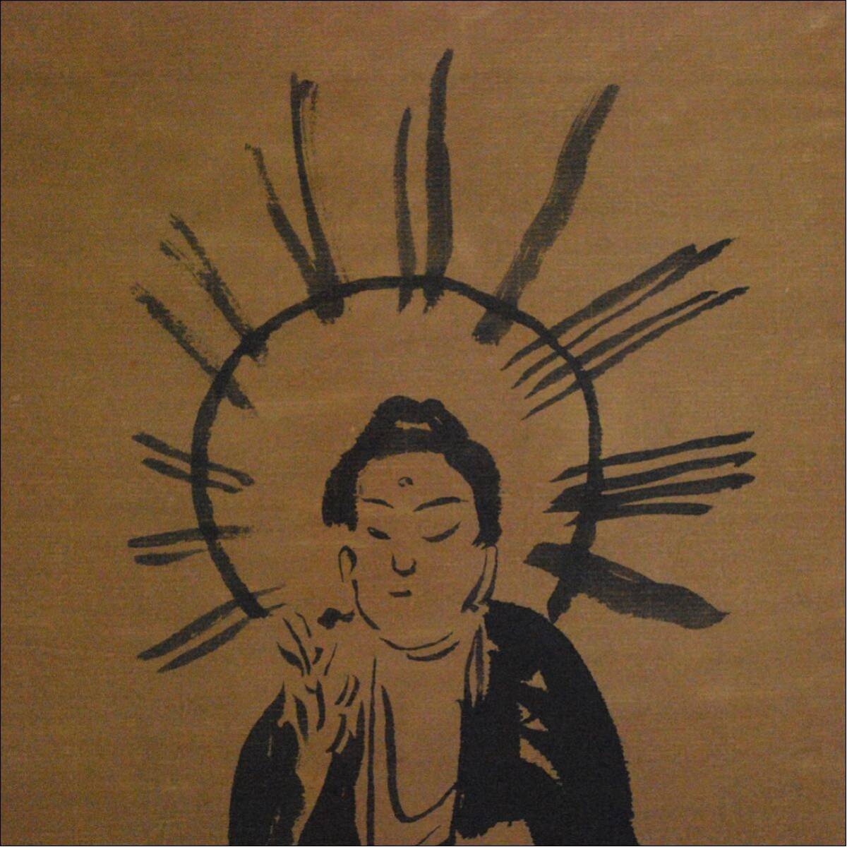 真作 紙本 江戸時代の画家 仙厓義梵 阿弥陀如来尊像 画讃 仏画 掛軸 臨済宗古月派の禅僧 /【Buyee】 Buyee - Japanese ...