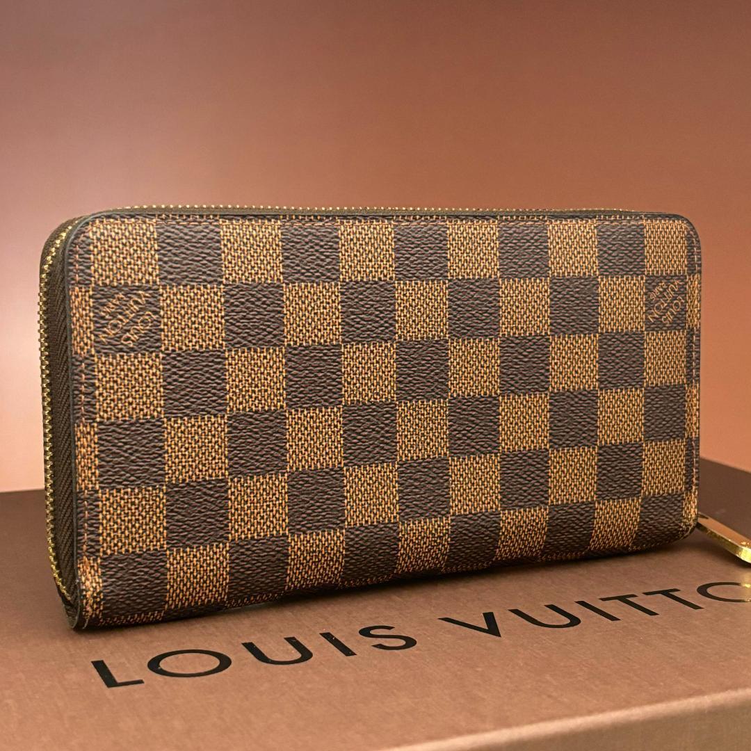 ⭕️ルイヴィトン財布⭕️ダミエ　ブラウン　ラウンドファスナー ジッピーウォレット LOUIS VUITTON ルイヴィトン ダミエ ジッピー ラウンド