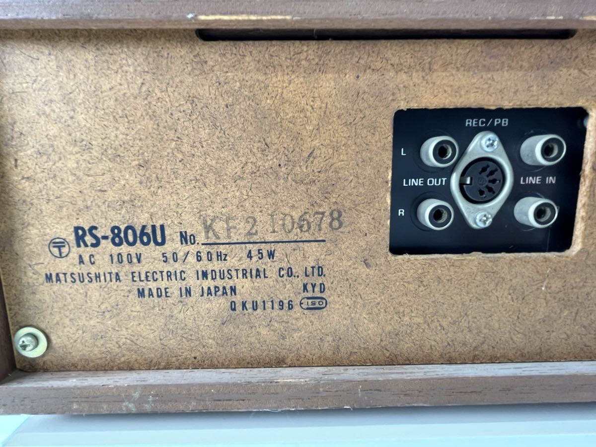 ★National Panasonic 8トラック ステレオ レコード デッキ RS-806U AC100V 50/60Hz 45W 60Hz ...
