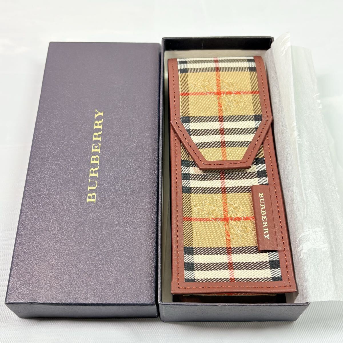 極美品未使用 BURBERRY バーバリー ペンケース ノバチェック