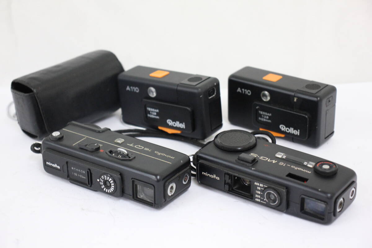 【訳あり品】 【4点まとめ】 ローライ Rollei A110 A110 ミノルタ Minolta 16 QT Minolta-16 MG-S ...