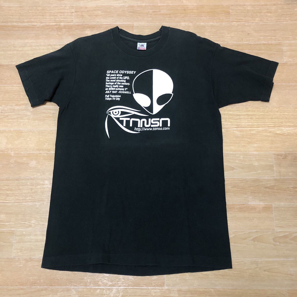 希少 90s ロズウェル UFO 宇宙人解剖フィルム フジテレビ Tシャツ L 