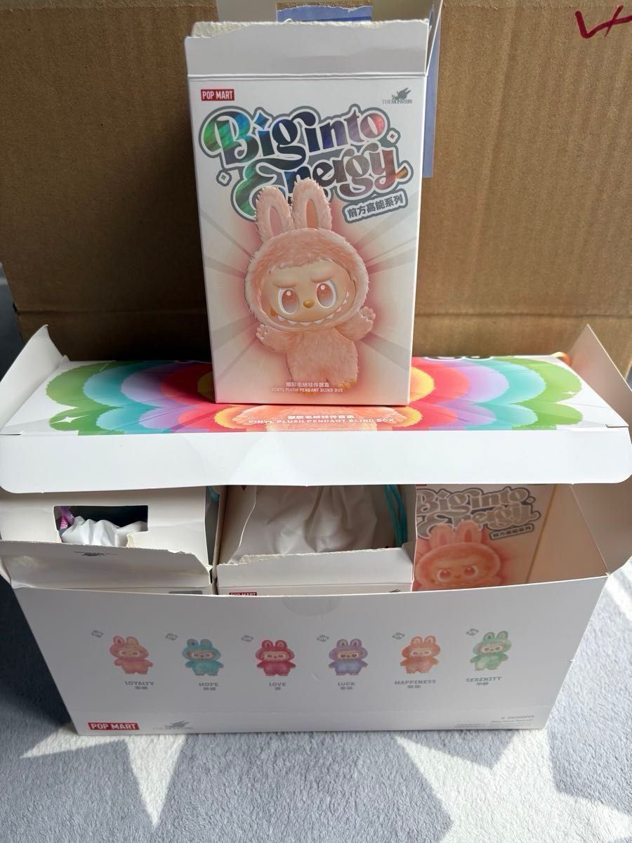 ラブブ本物！labubu エナジーHAPPINESS オレンジ正規品ぬいぐるみ