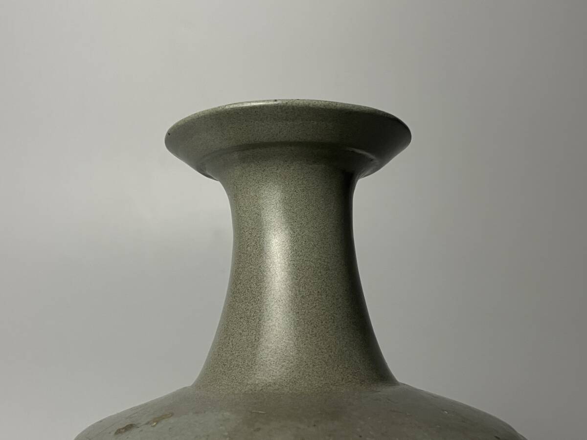 李朝 高麗 青磁徳利 花瓶 花道具 朝鮮半島 高麗青磁盤口花瓶 青磁釉盤口瓶 李朝 高麗 青磁徳利 花瓶 花道具 朝鮮半島 朝鮮古美術 大徳利 高麗