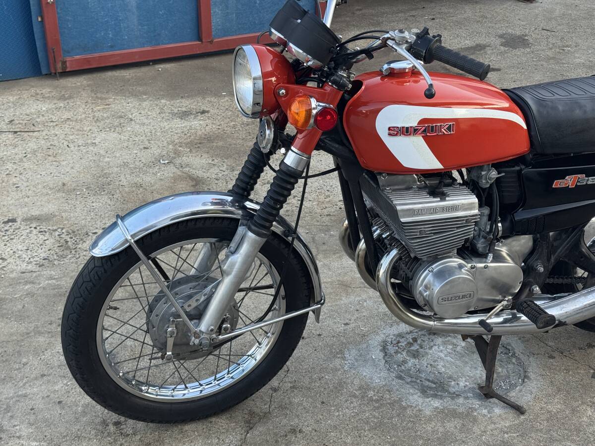 SUZUKI GT380 フレーム　初期型　書類付　 GT380フレーム初期型前期型登録済みフレーム