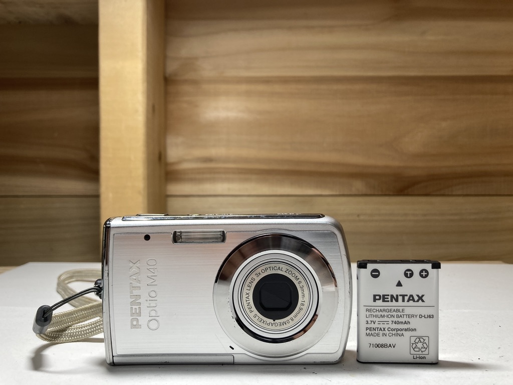 動作品PENTAX ペンタックス Optio M40 レトロコンデジ 茶色 美品