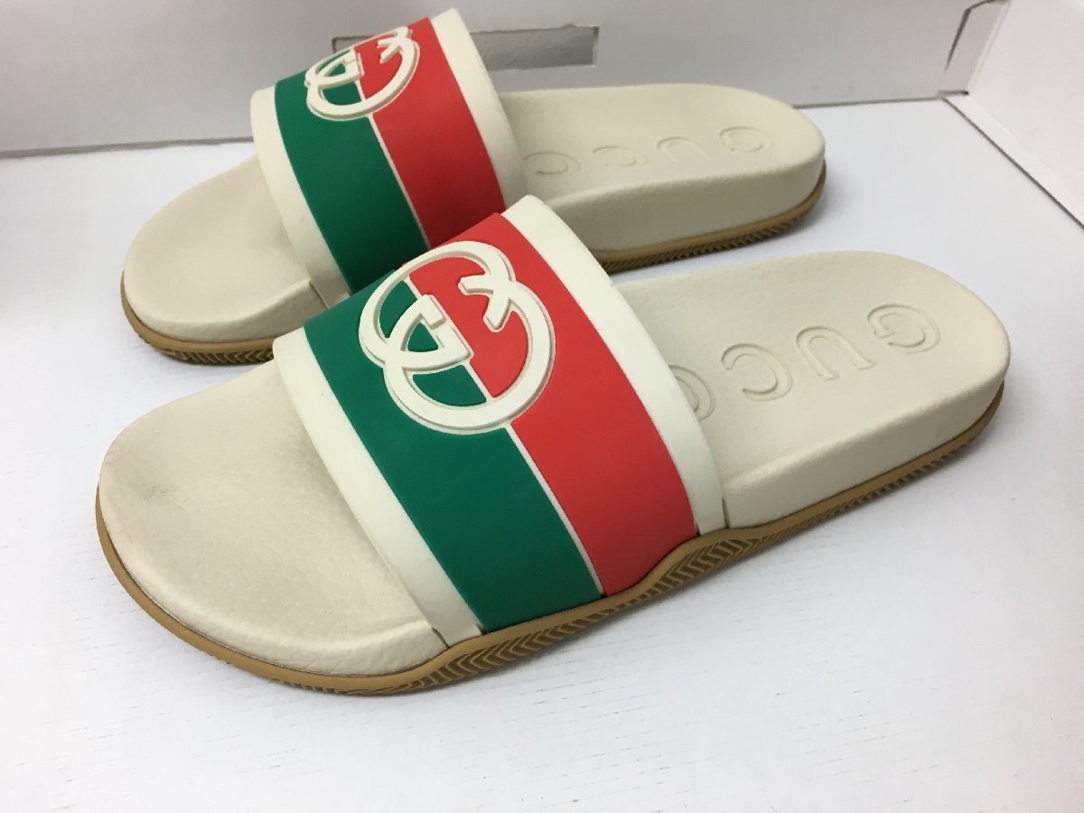 ◇GUCCI グッチ 美品 保存袋完備 インターロッキングG スライド ◇GUCCI グッチ 美品 保存袋完備 インターロッキングG スライド