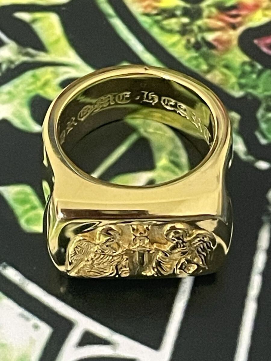 クロムハーツ PJ リング エンジェル 22k クロムハーツ BIG PJエンジェルリング 14号 22K Chrome hearts