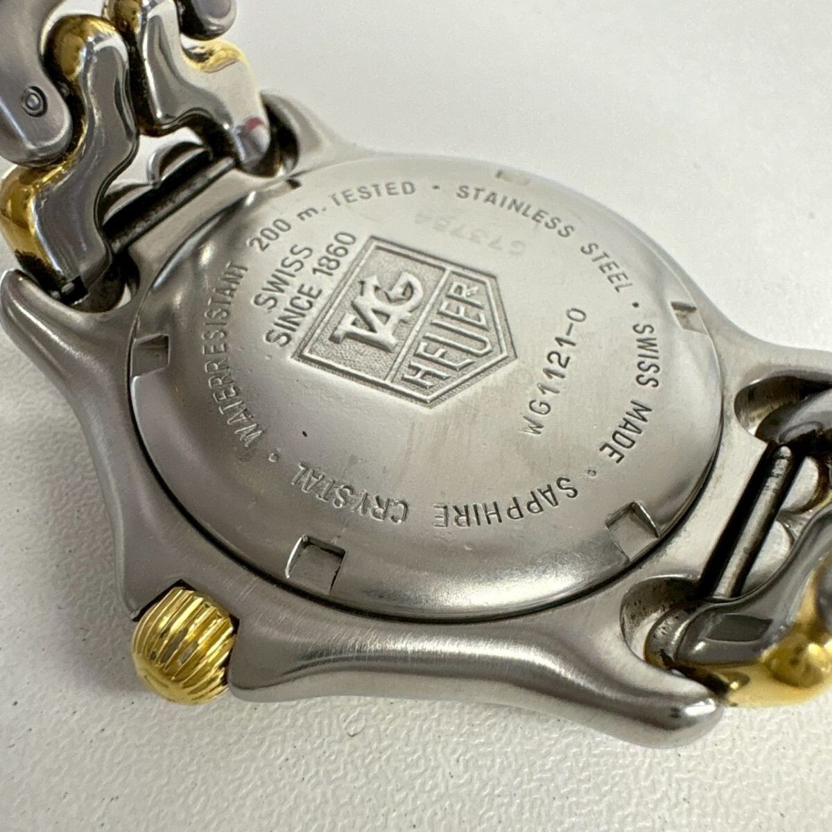 R236-O64-1234 【電池交換済み/稼働】 TAG HEUER タグホイヤー メンズ腕時計 セル WG1121-0 QUARTZ 回転 ...
