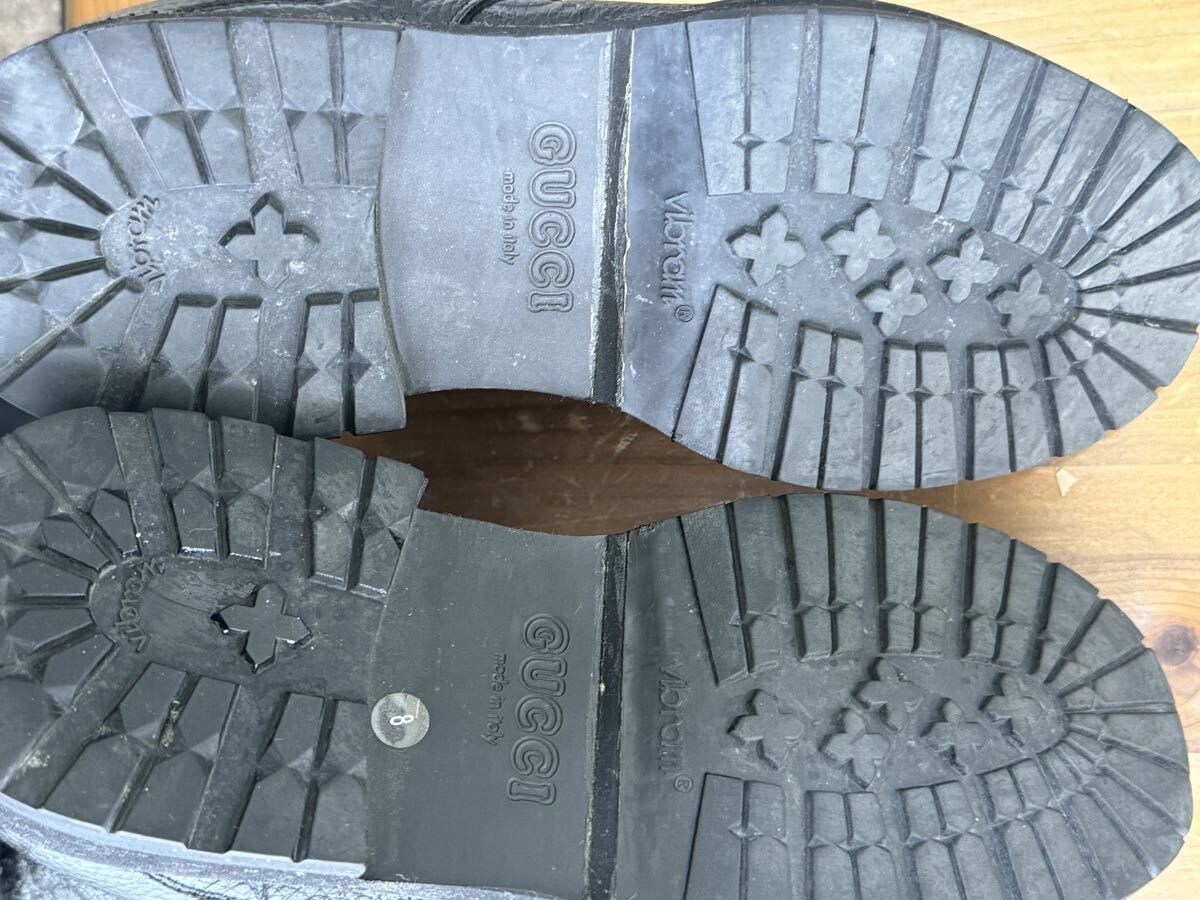 定価192500円 gucci グッチ サイドジップブーツ ブラック レザー 正規