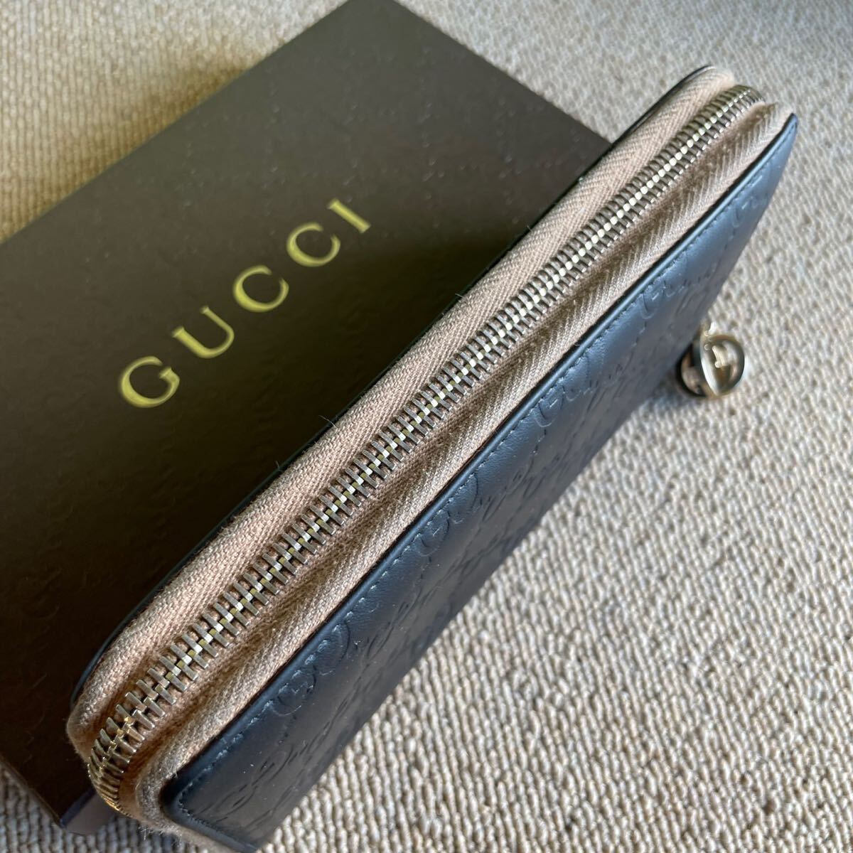 1円スタート 美品 GUCCI グッチシマ GG レザー ハンドバッグ トートバッグ 黒 インターロッキング 1円 □美品□ GUCCI グッチ 255452・2778 マイクログッチシマ GG