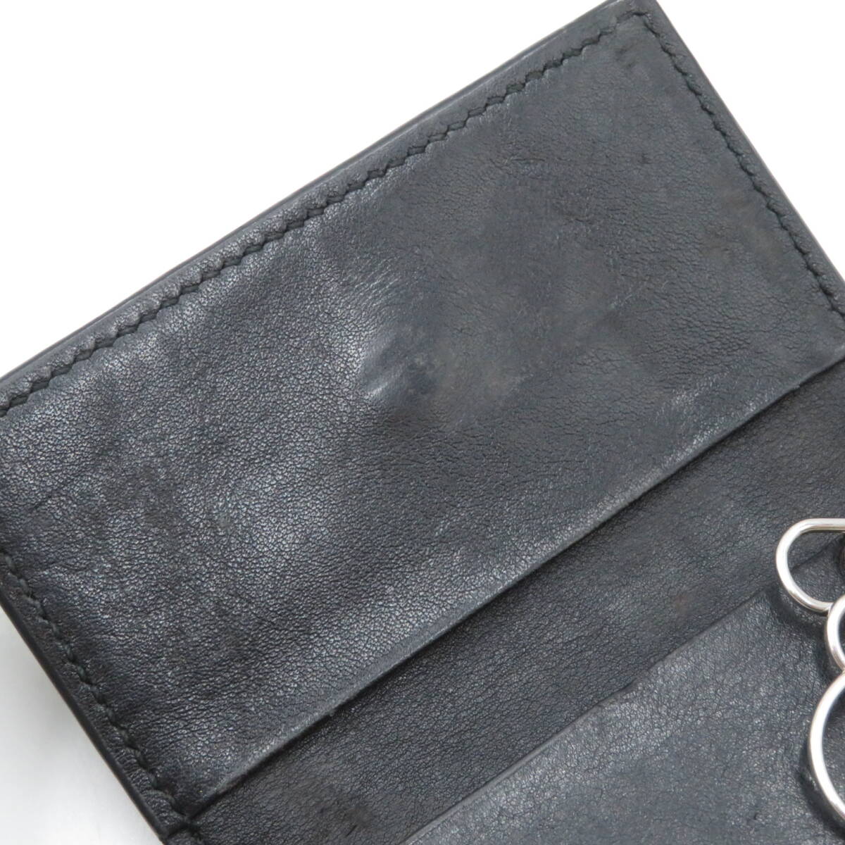 未使用保管　美品　GUCCI　グッチ　マイクロシマ　キーケース　黒　150402 グッチシマ グッチ GUCCI キーケース ブラック レザー GG メンズ