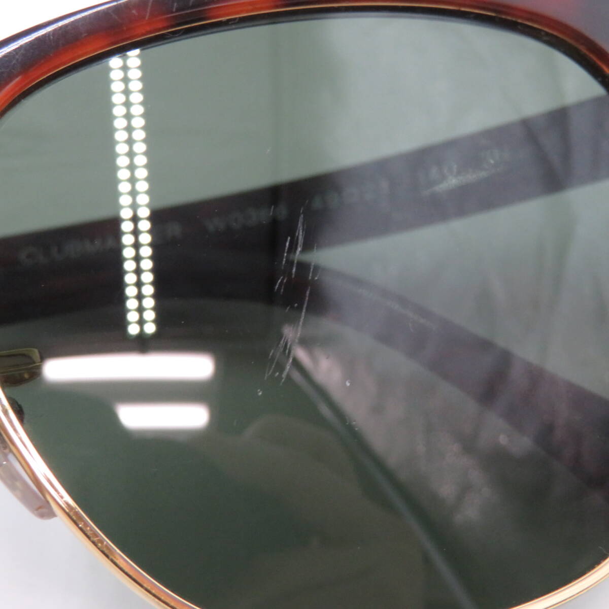 サングラス RAY-BAN レイバン CLUBMASTER RB3016 W0366 49 21 140 3N 中古品 USED AS4666 ...
