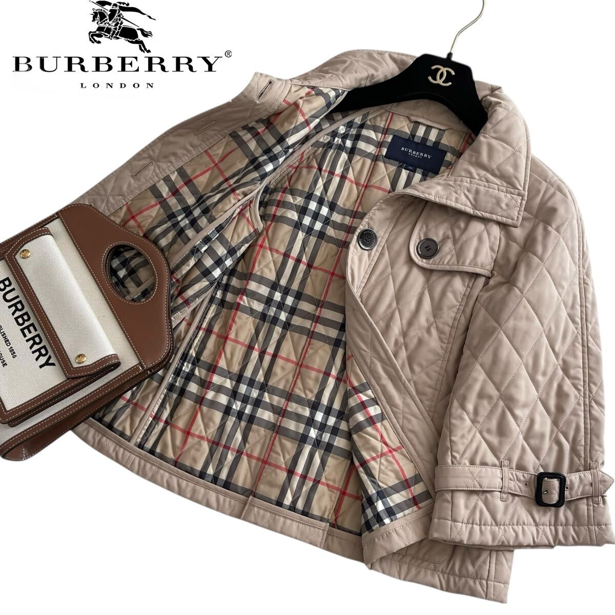BURBERRY LONDON キルティングショートコートノバチェック