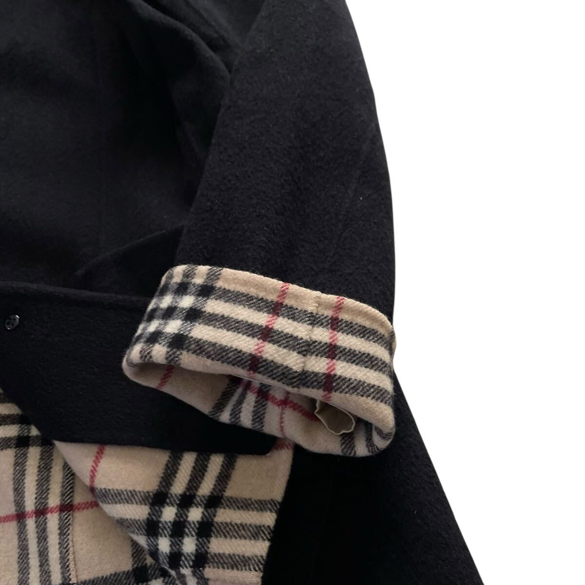 美品 大きいサイズ バーバリーロンドン カシミヤ ダブルフェイス ノバチェック 大きいサイズ ☆超美品☆ バーバリー BURBERRY バーバリー