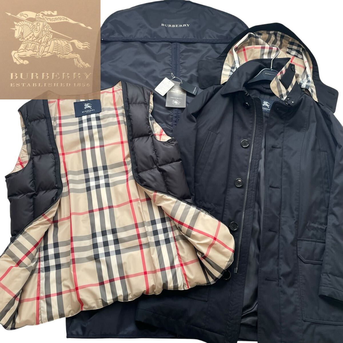 バーバリー ステンカラーコート XL相当 ライナー 2way ノバチェック バーバリー ステンカラーコート 2XL相当 ライナー 2way ノバチェック