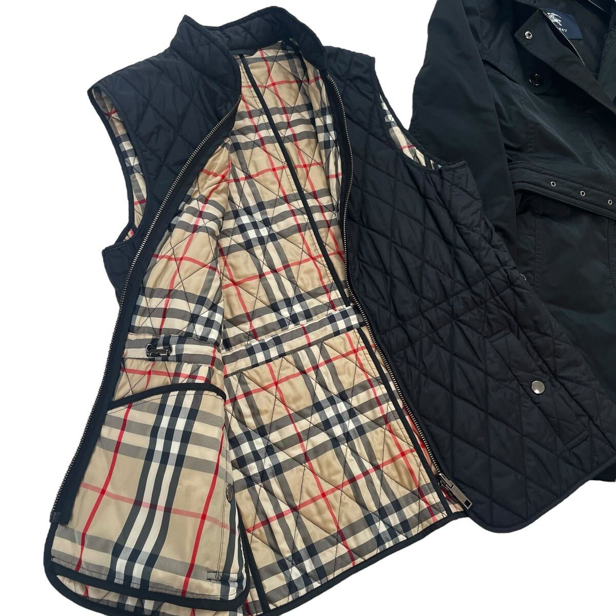 ✨極美品✨BURBERRY LONDON コートベスト付き2wayノバチェック