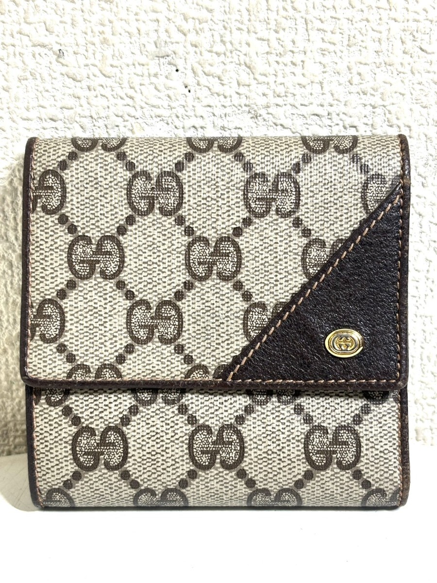 1円 □極美品□ GUCCI グッチ GG柄 GGキャンバス×レザー スタッズ