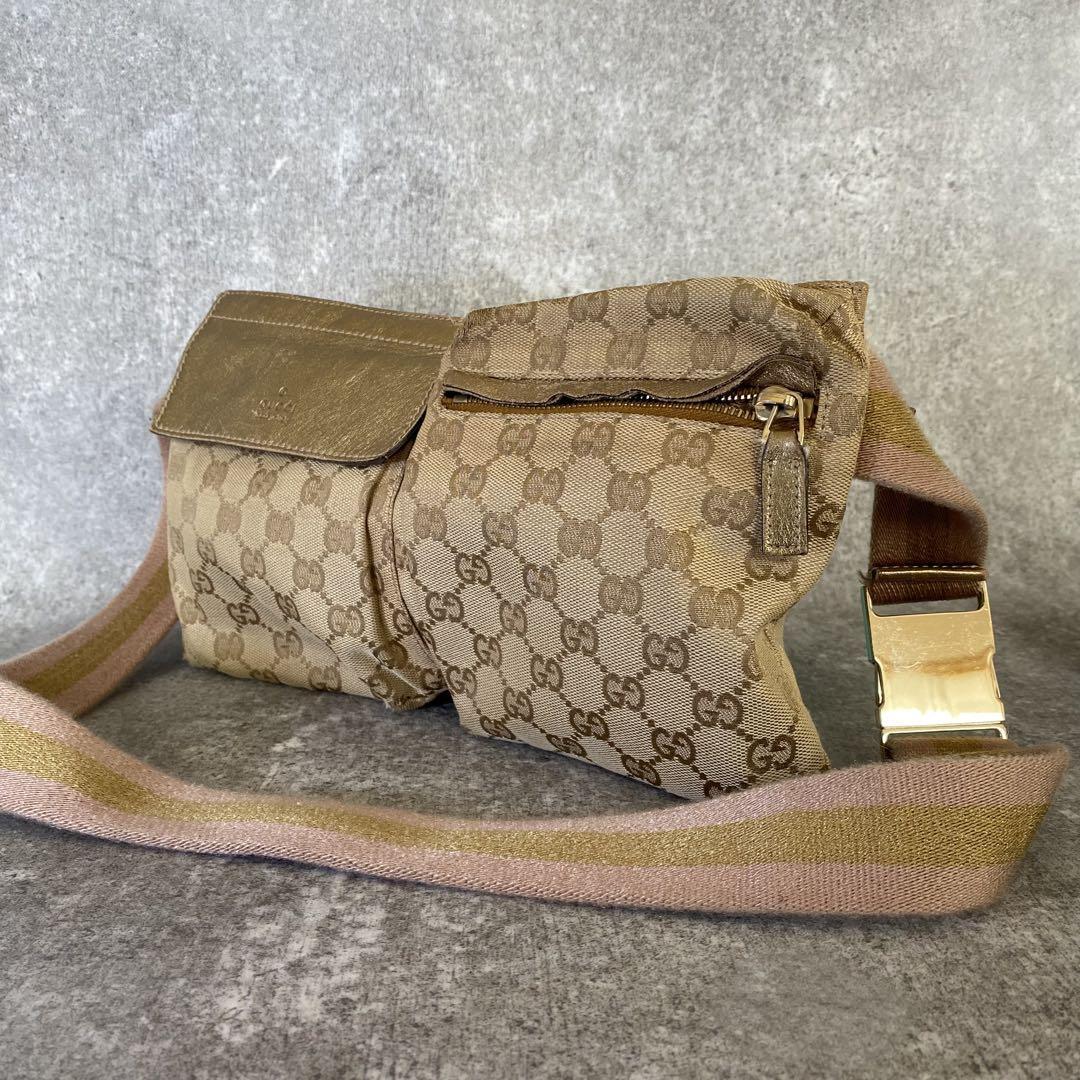 1スタ〜 希少カラー レア GUCCI グッチ GGキャンバス レザー ボディ