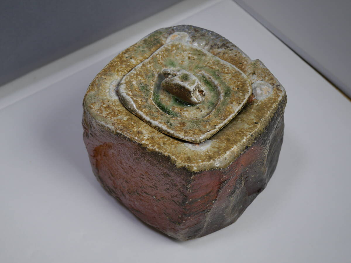 佳香】谷本光生 伊賀水指 共箱 仕覆 茶道具 本物保証