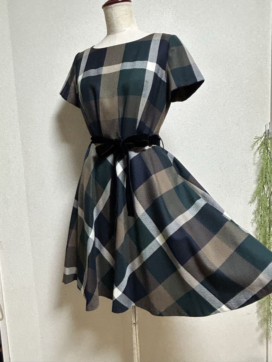 美品 BURBERRY BLUE LABEL ワンピース チェック 総柄 M ✨美品