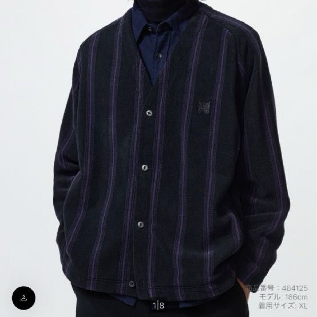 UNIQLO and NEEDLES フリースオーバーサイズカーディガン ブラック s 