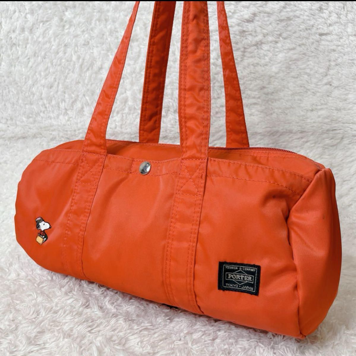 希少 美品✨PORTER×peanuts スヌーピー ミニボストンバッグ レッド JOE PORTER ジョーポーター スヌーピー コラボ ミニボストン レッド