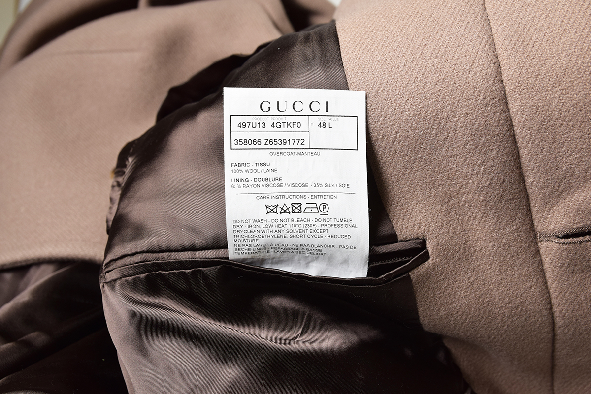 正規品 美品 グッチGUCCI コレクション登場モデル 比翼仕立て ウール